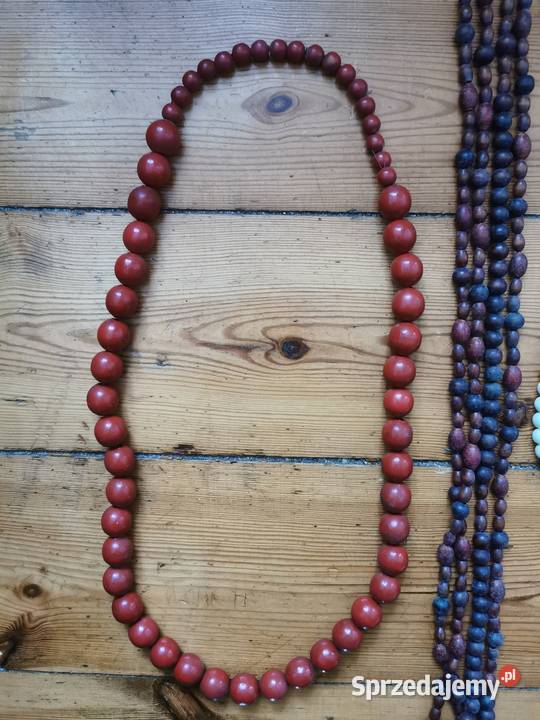 Korale naszyjnik PRL Lata 6070te 6 sztuk Antyki