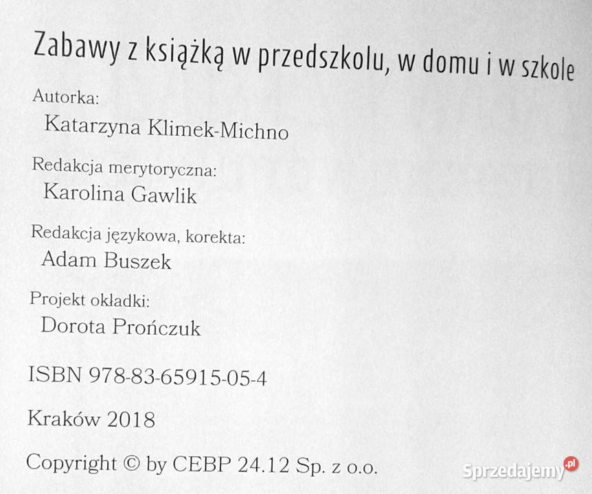 Zabawy z książką w przedszkolu w domu i w szkole Chełm