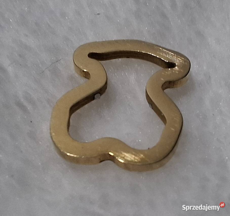 Wisiorek zawieszka misiu kolor złoty 12mm sprzedam