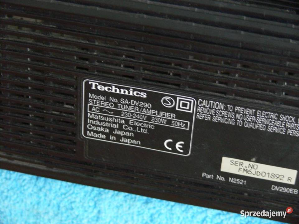 Wieża Technics SCDV290 pilot kolumny Mocna Wieże i miniwieże podkarpackie Jasło