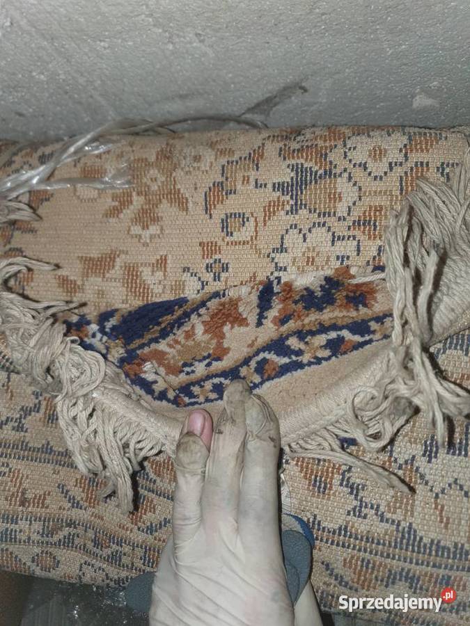 Dywan vintage retro PRL Boho kremowy Warszawa