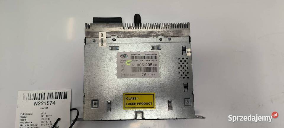 RADIO PEUGEOT 508 RXH 9800629580 Lipno sprzedam
