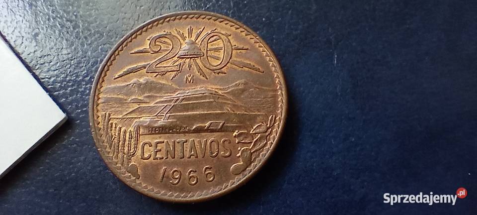 Stare monety 20 centavos 1966 Meksyk Lesko