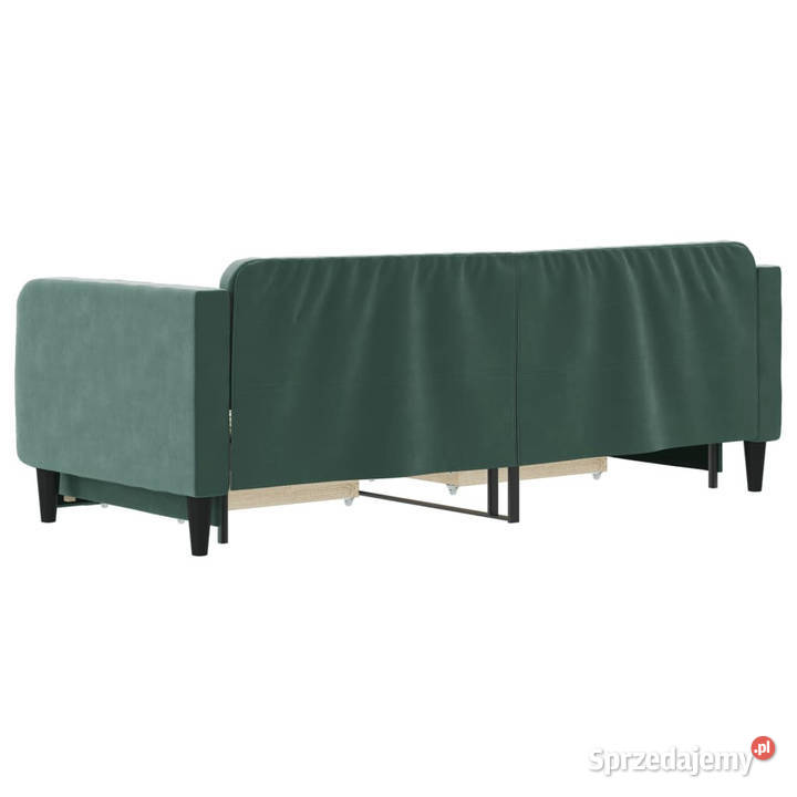 Sofa rozsuwana z szufladami ciemnozielona Warszawa