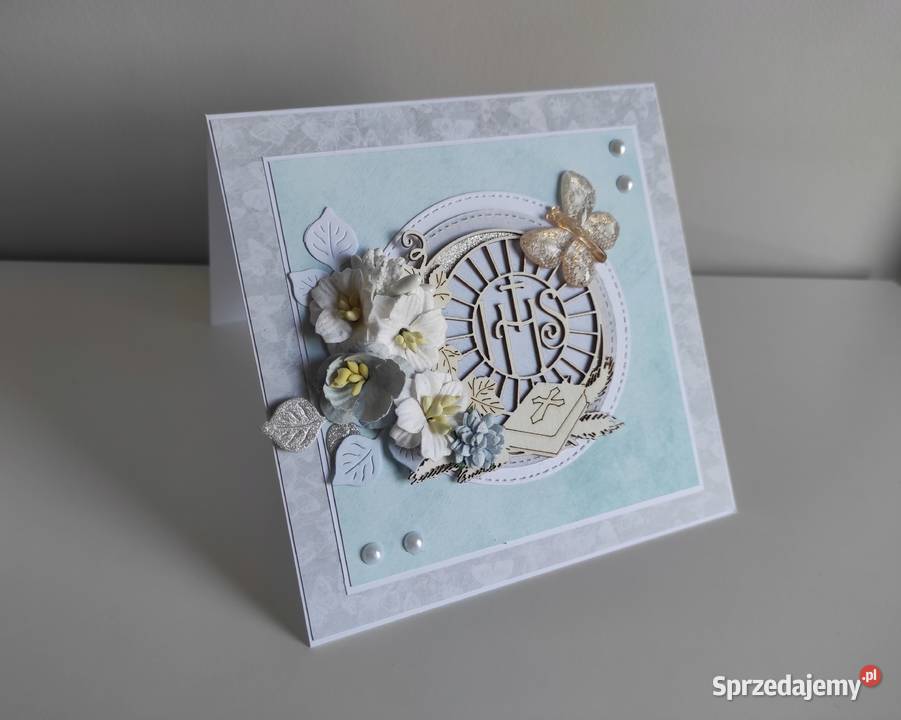 Kartka w pudełku ręcznie robiona na Pamiątkę Łódź