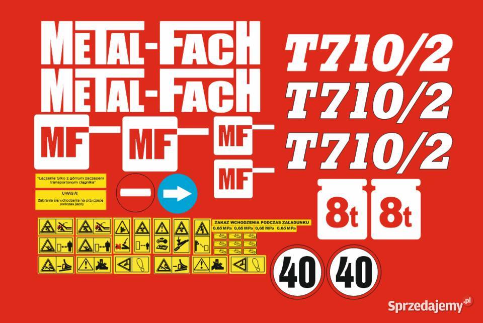 Naklejki na przyczepę Metalfach T7102 8t mocne Bydgoszcz