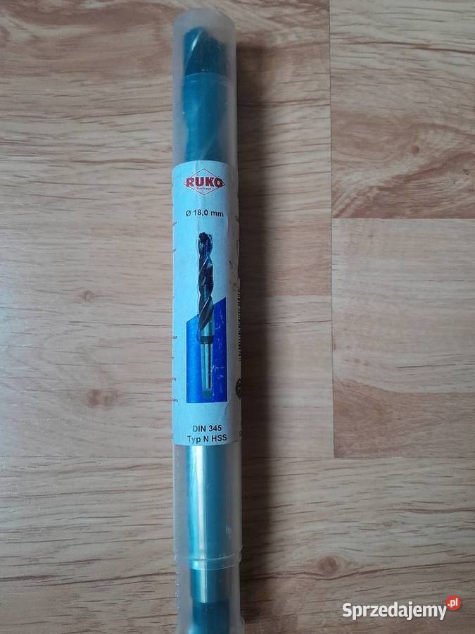 Wiertło do metalu RUKO fi 18 NWKc HSS DIN 345 Dom i Ogród dolnośląskie Polkowice