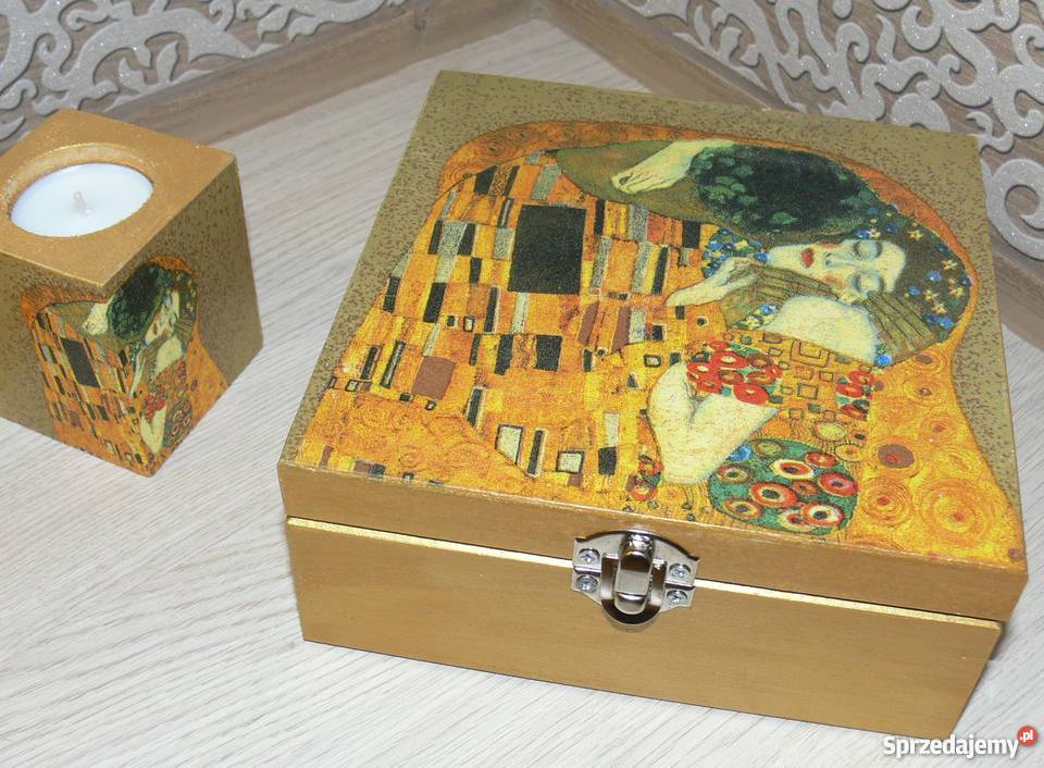 Komplet 3 dużych świeczników Gustav Klimt Halinów sprzedam