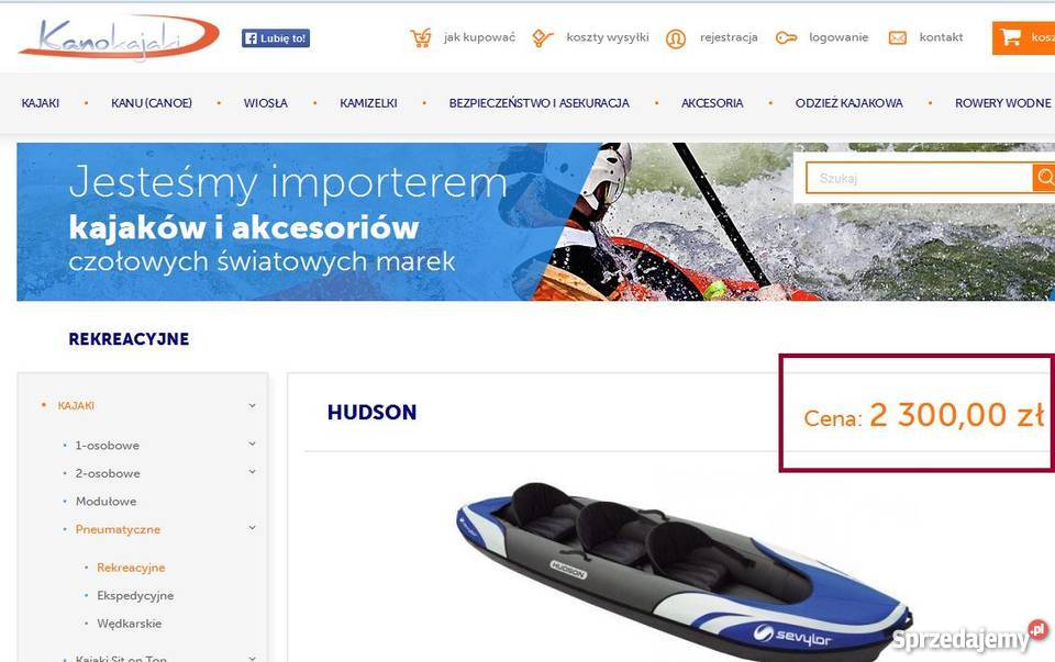 Kajak pneumatyczny Sevylor Hudson Lublin