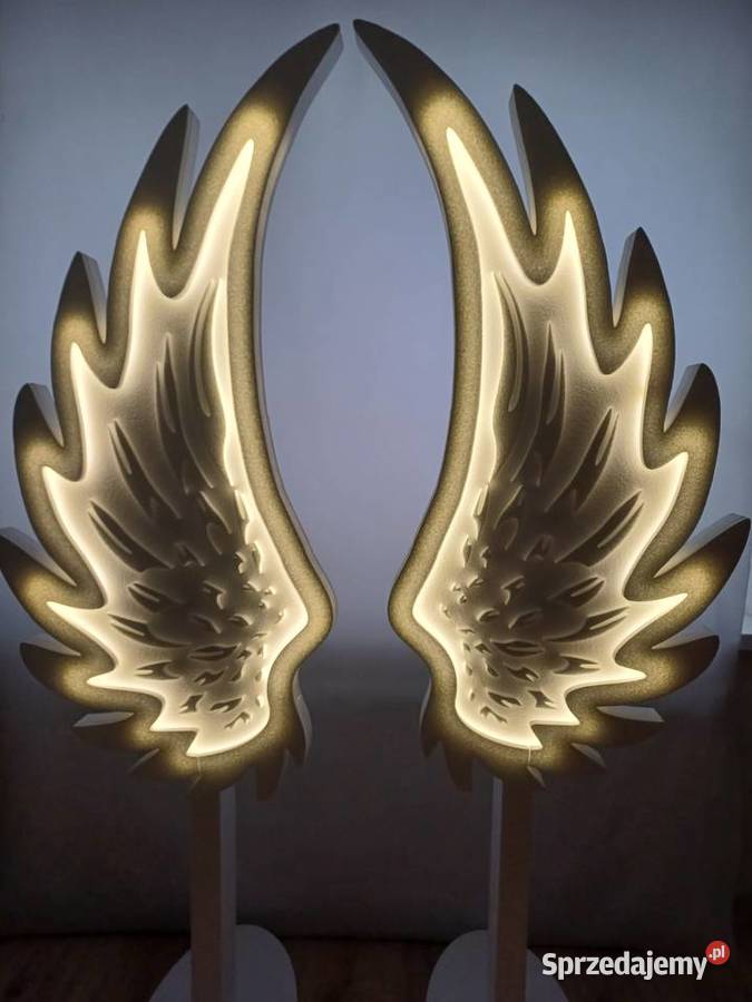 Skrzydła anioła z oświetleniem led dekoracja sal Dobrzyca