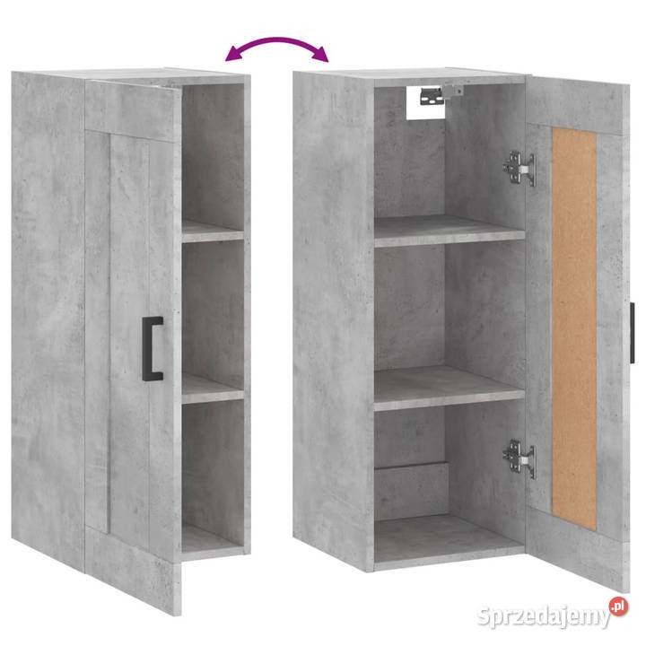 Szafka wisząca szarość betonu 345x34x90 WM830504