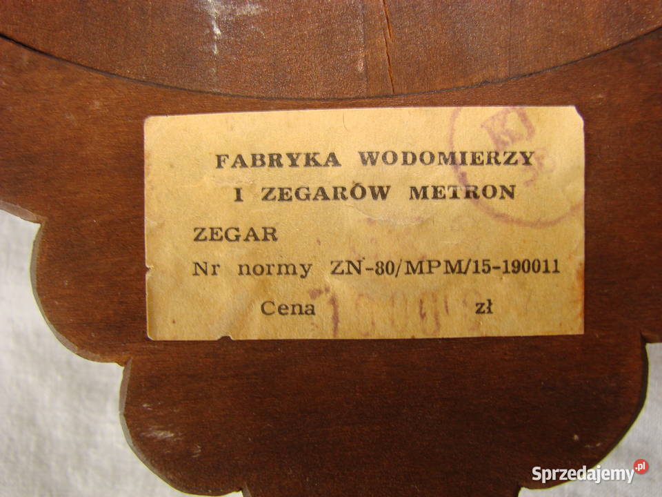 Metron Kwarc drewniany zegar z głuszcem Pruszcz Gdański