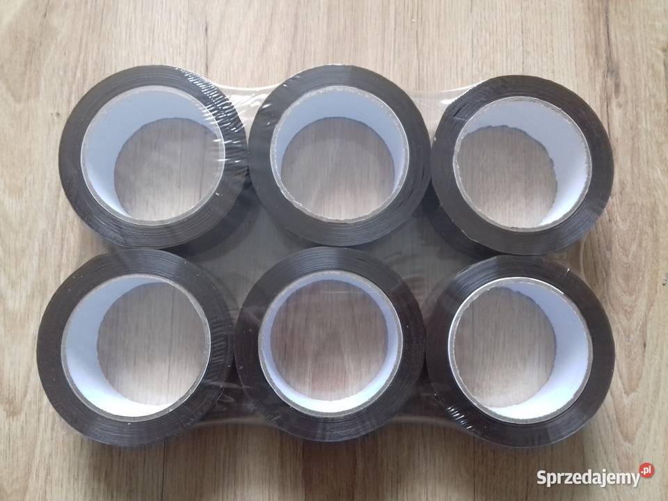 6x Taśmy pakowe przylepne brązowe 48mmx90m klej Bydgoszcz