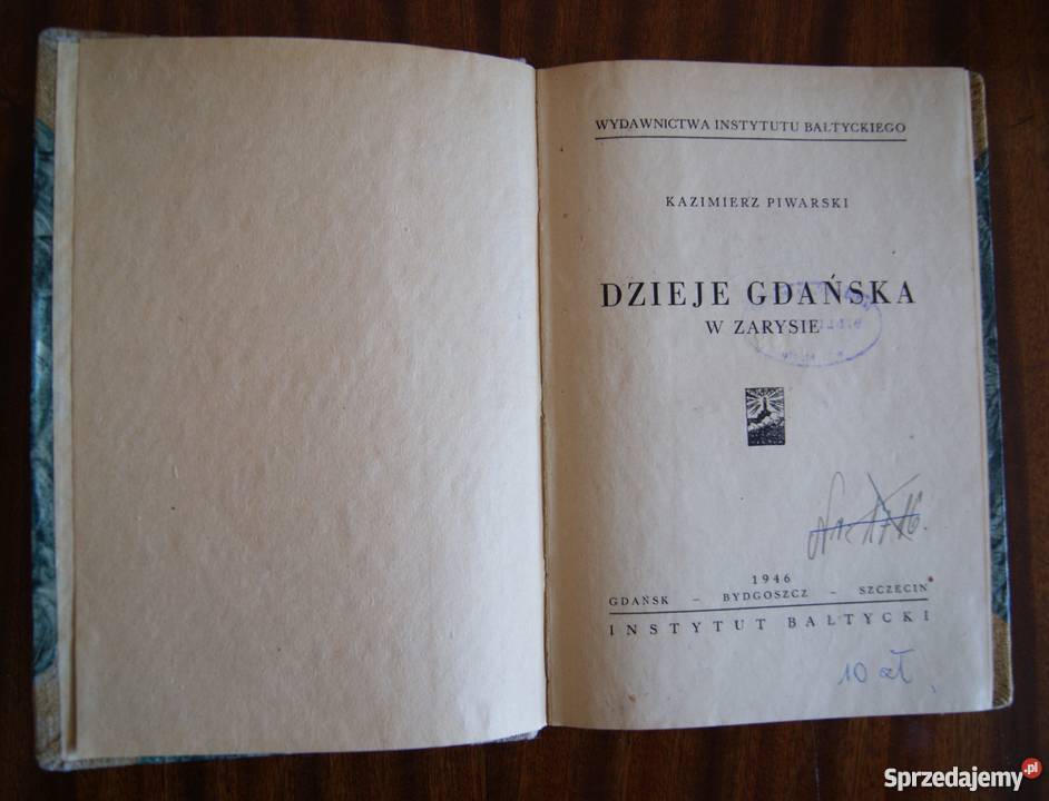 Kazimierz Piwarski Dzieje Gdańska w zarysie 1946 Parczew