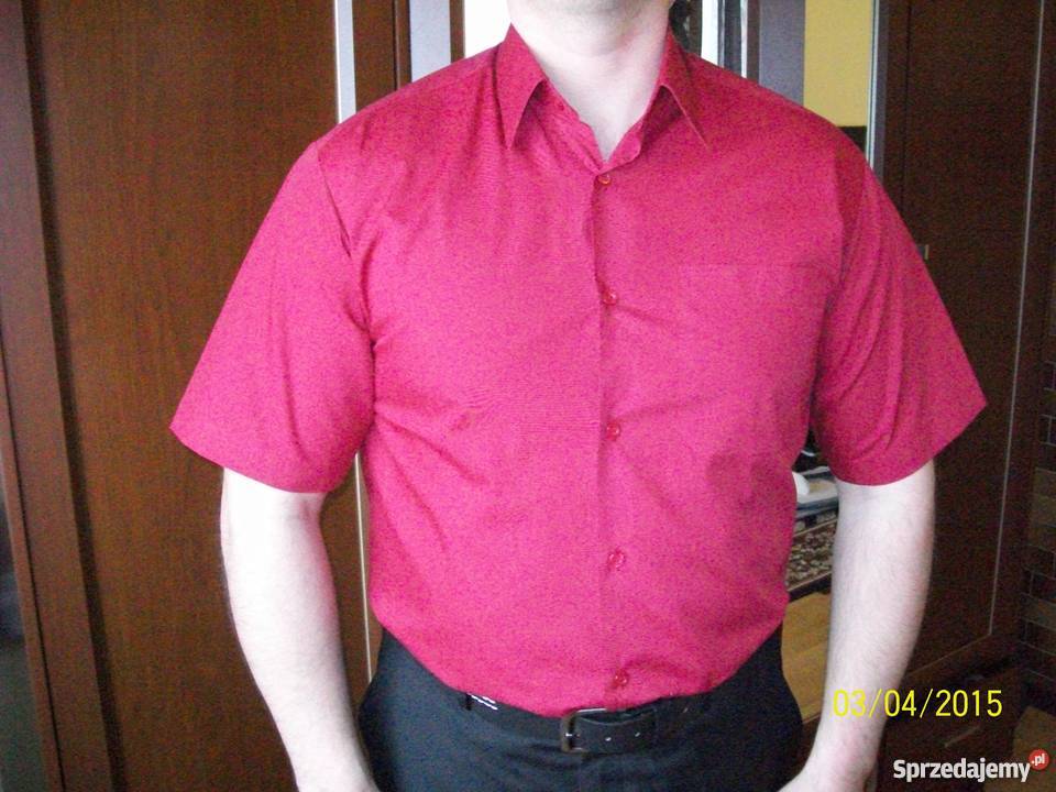 M bordowa koszula wizytowa kołnierzyk 3940 brązowy/beżowy śląskie Żory