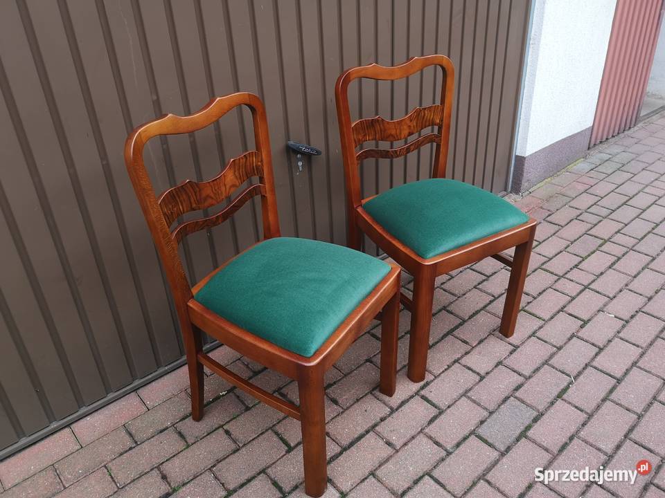 Krzesła ARTDECO Stare Antyk Komplet 2 Sztuki Swarzędz