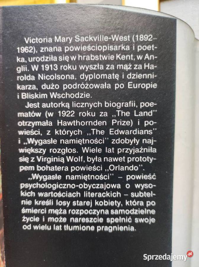 Wygasłe namiętności V M Sackville west Rok wydania 0