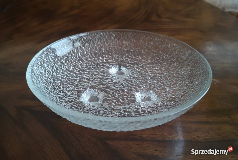 Unikatowa mała szklana patera z lat 6070 Porcelana i szkło Katowice