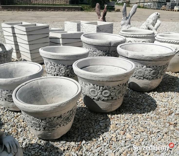 DONICA OGRODOWA BETONOWA słonecznik średnia W31D opolskie Nysa