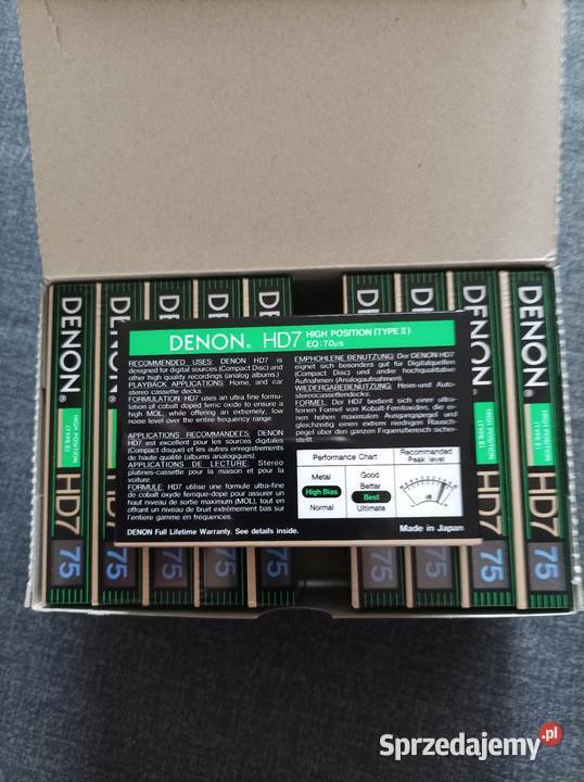 Kaseta DENON HD7 Premium 75 Super Chrom CrO2 10 kaseta Warszawa