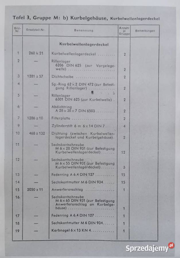 Katalog części SdKfz 303 Goliath