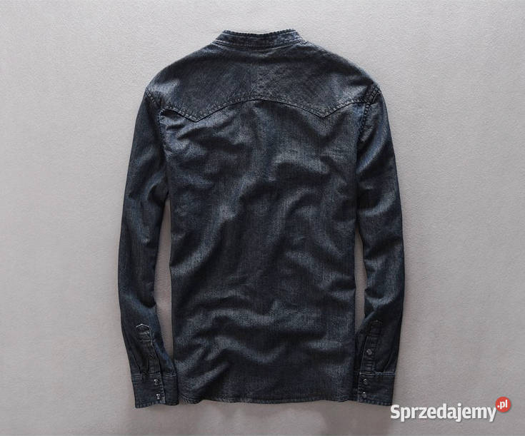 Modna Koszula stójka Indigo Jeans dżinsowa Odzież codzienna Zgorzelec