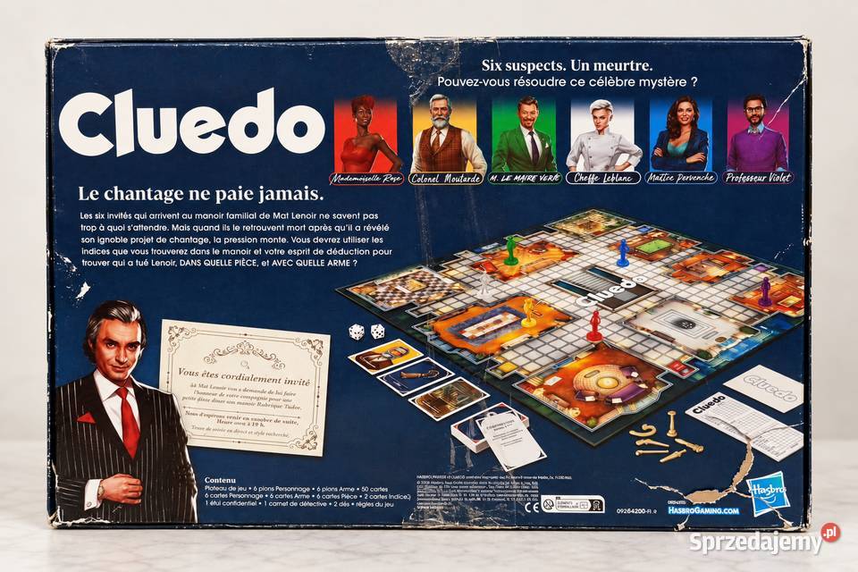 Cluedo Hasbro gra planszowa detektywistyczna 26 CE  Edukacyjne Przeźmierowo
