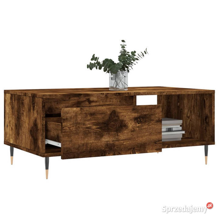 Stolik kawowy przydymiony dąb 90x50x365 WM830561