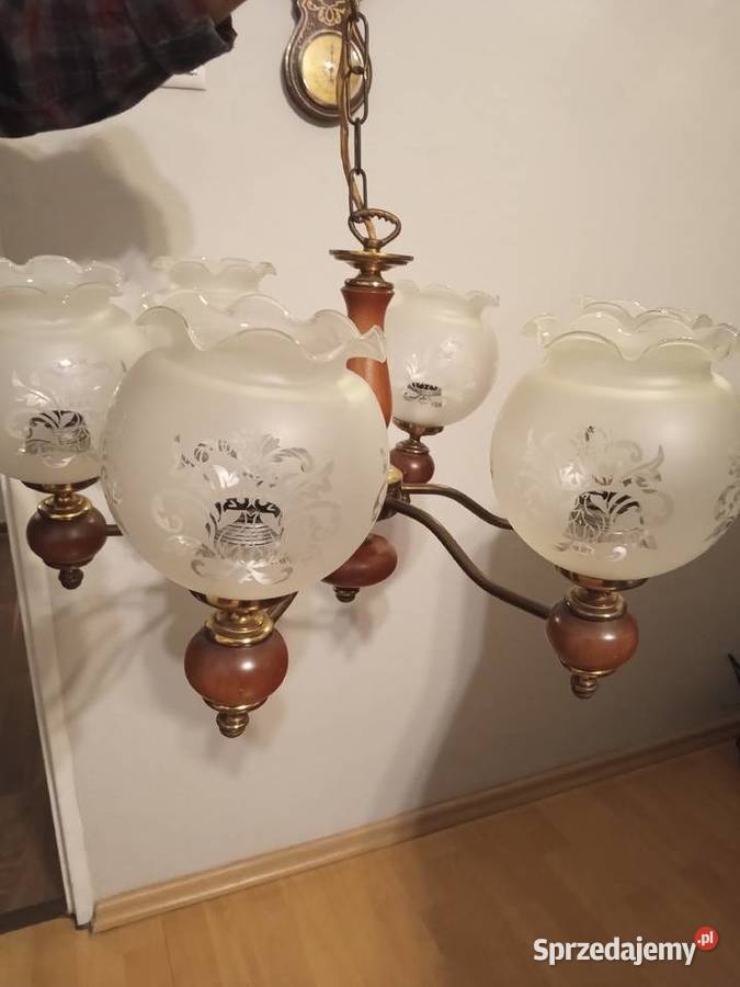 Lampa wisząca żyrandol vintage Tychy