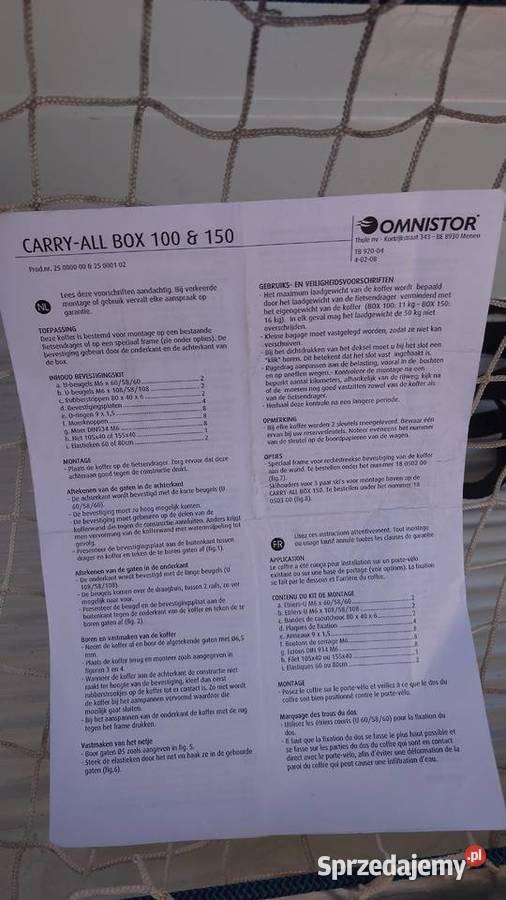 Box plecak bagażnik do kampera przyczepy Niemodlin sprzedam