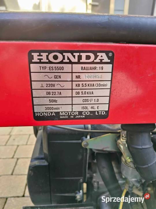Agregat prądotwórczy Honda 5500 wat Luzino