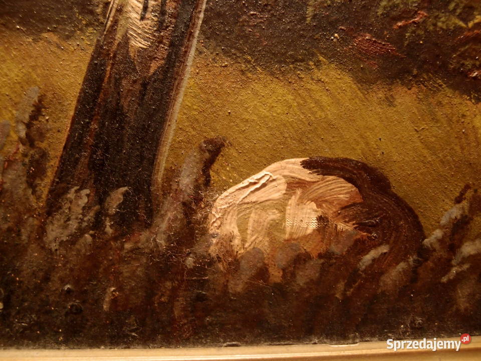 Obrazy Pejzaż jeziora i zjazd pod gospodą okres Łódź