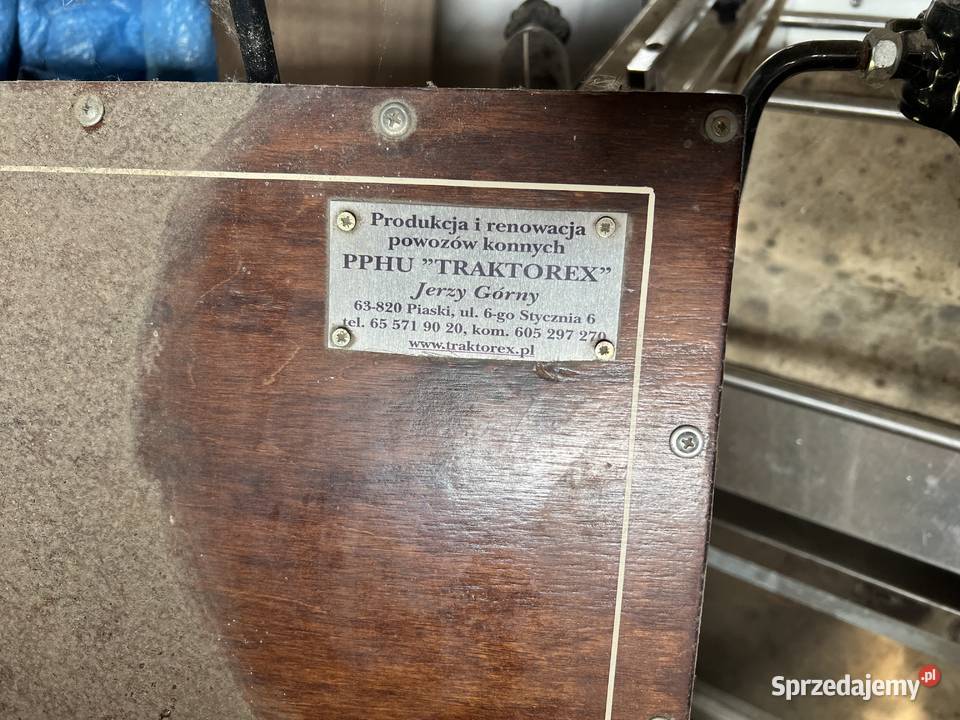 Sanie konne z kołami z hamulcem nieuszkodzony Krasnobród