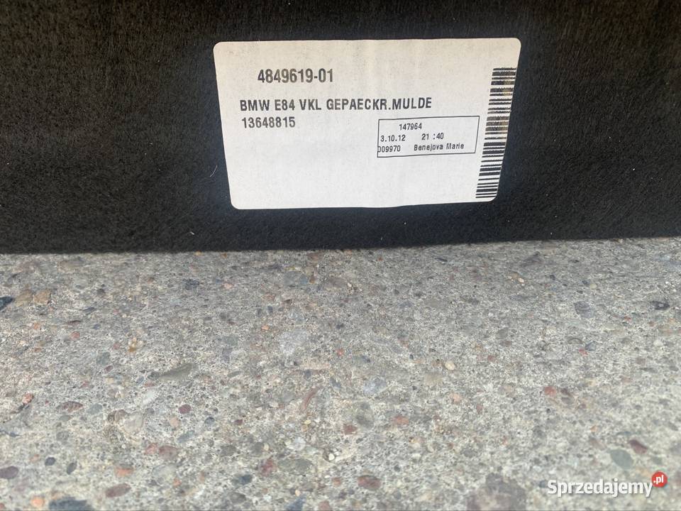 4849619 podłoga bagażnika Bmw x1 e84 zachodniopomorskie Szczecin