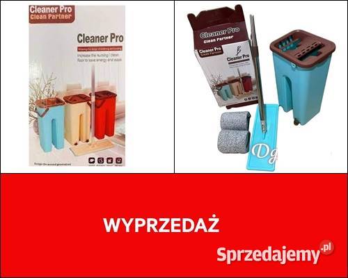 ZESTAW MOP PŁASKI WIADRO DWUKOMOROWE MIKROFIBIA wielkopolskie Poznań