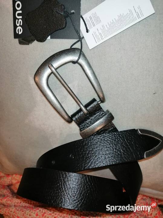 HOUSE Nowy z metką SKÓRZANY pasek Z metalowymi Leszno