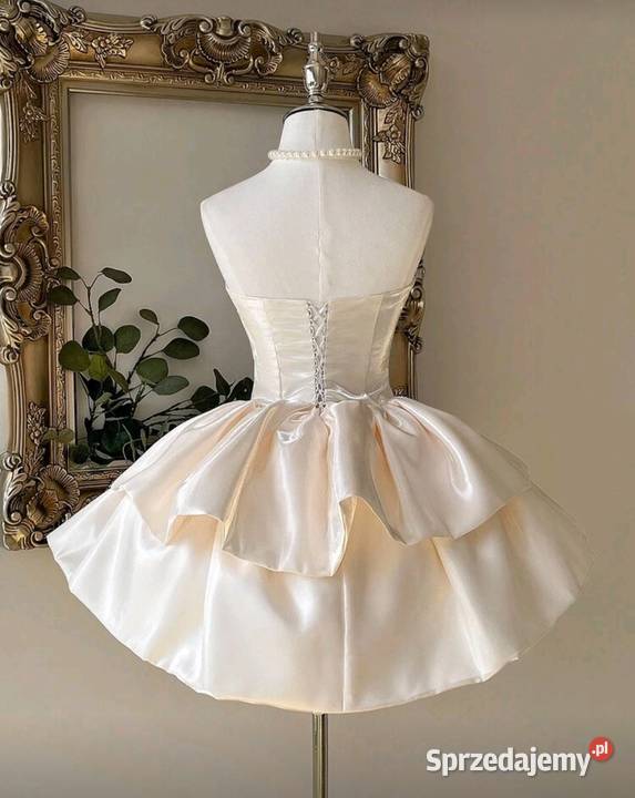 Sukienka wieczorowa kremowa Odzież damska opolskie