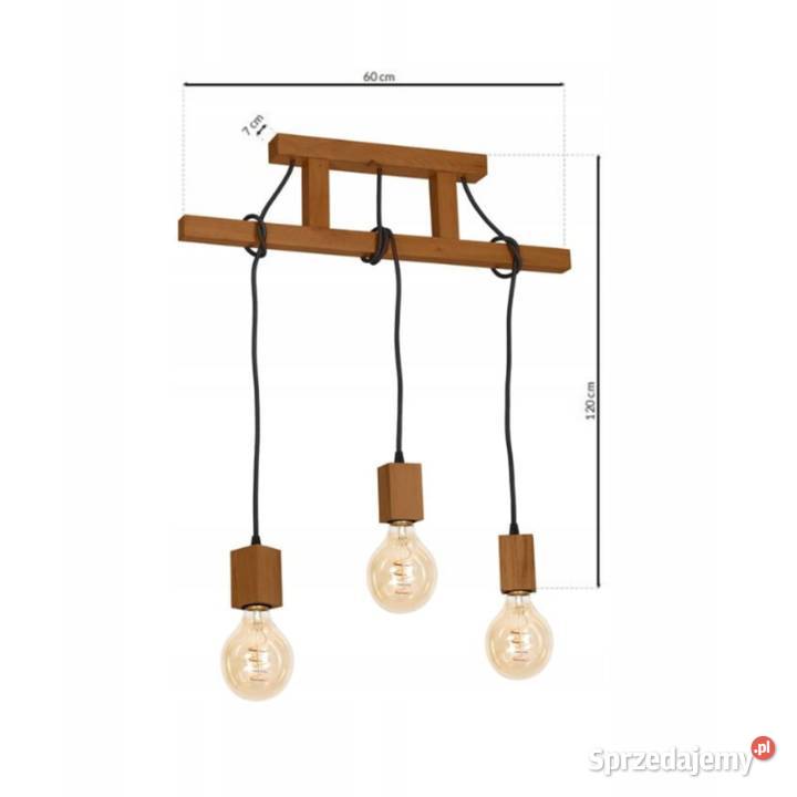 Lampa wisząca JACK Milagro 3xE27 dąb MLP4357 Opole