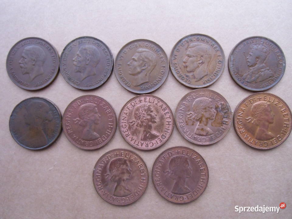 Monety Australii sprzed 1990 roku139 sztuk Grudziądz