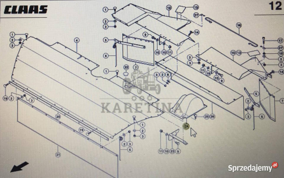 CLAAS 00 0934 938 1CLAAS Corto maska wielkopolskie Jastrzębniki