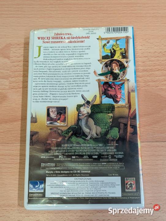 Shrek Film Kaseta VHS Gdynia