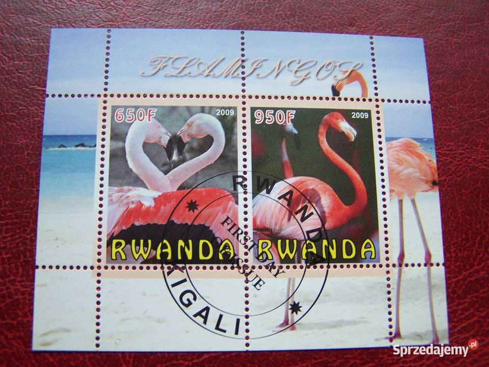 Rwanda 2009 CTO Fauna Ptaki Flamingi Tychy sprzedam