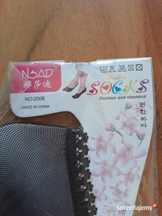 2x Skarpetki Stopki siateczkowe damskie czarne mazowieckie