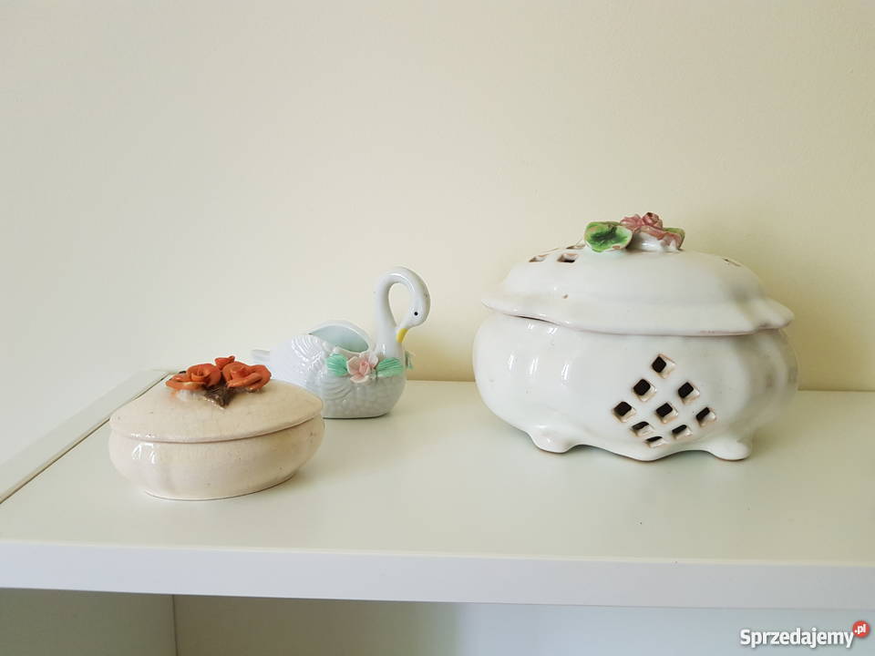 Kolekcjonerskie puzderka świecznik stare Warszawa