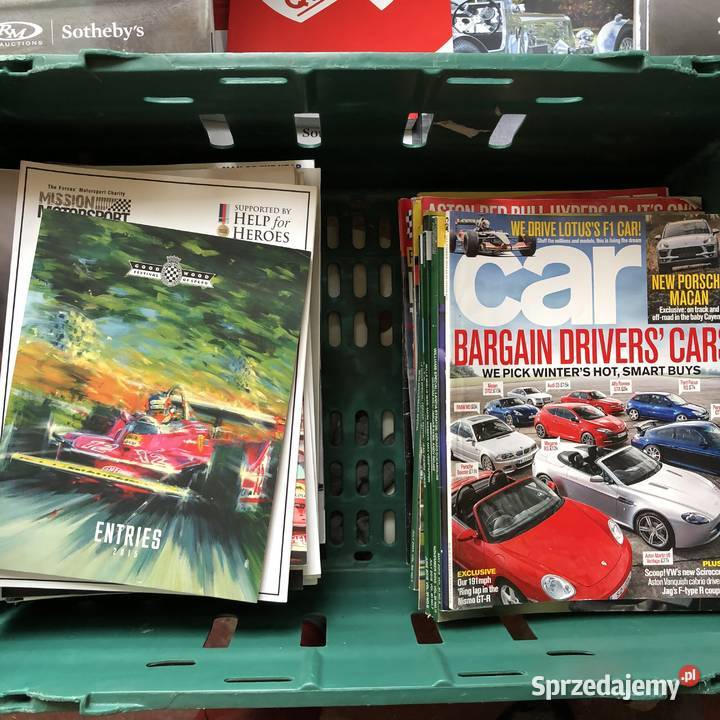 Czasopisma książki magazyny Ferrari MG Mercedes wielkopolskie Poznań