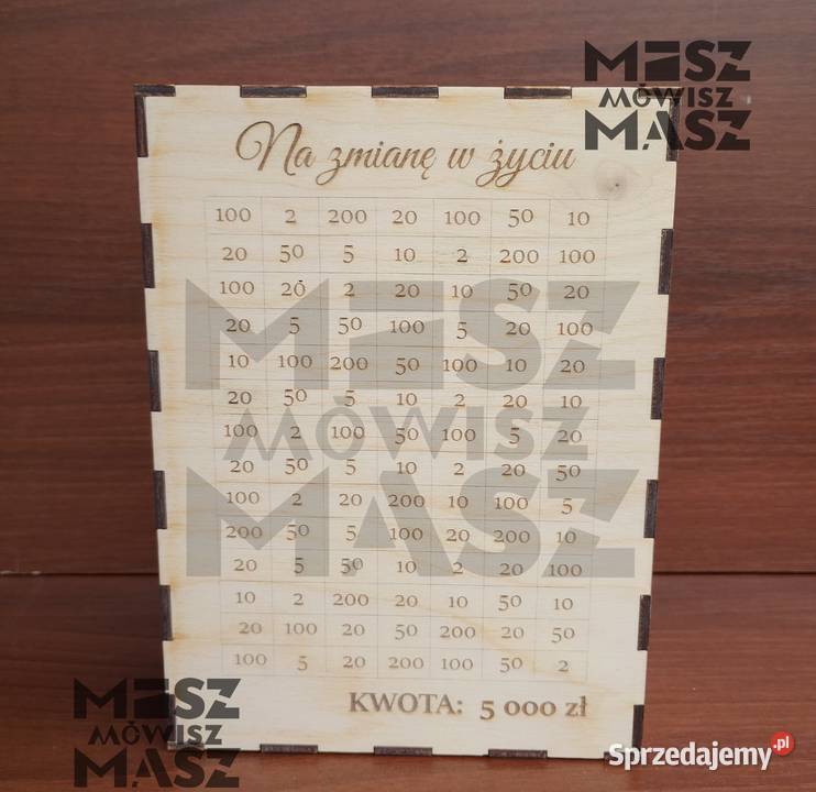 Duża skarbonka wykreślanka dowolny cel duża wielkopolskie Racot