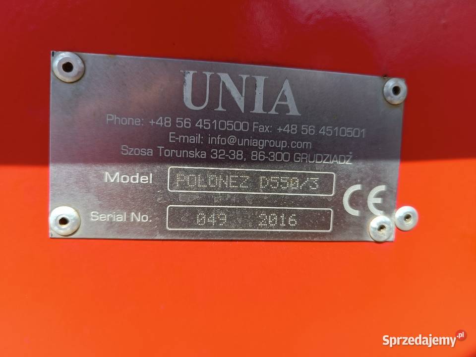 Siewnik Unia Polonez 5503 2016 dwu talerzowy podlaskie