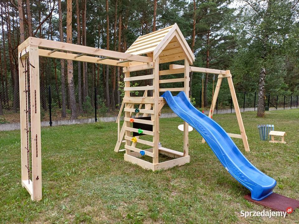 Plac zabaw LENA Domek Ślizg 2 Huśtawki Tablica Płock sprzedam