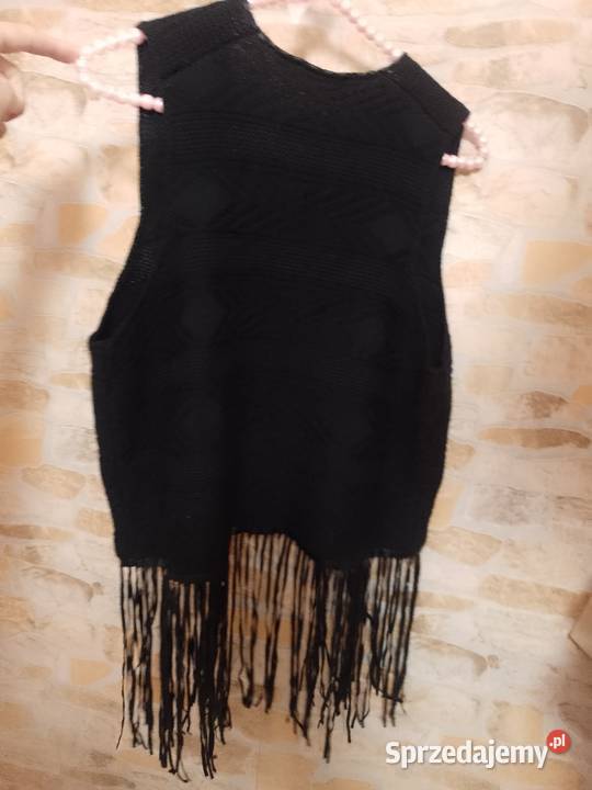 4042 LXL Ażurowa bogato zdobiona kamizelka Kraków