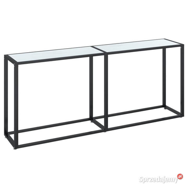 Konsola biały marmur 180x35x755 szkło hartowane Warszawa